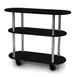 Lakeside 36200 Serving Cart with Oval Shaped Top, Laminate Finish, 2 Shelf 1 image