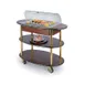 Lakeside 36306 Rounded Oval Appetizer Cart w/ 3 Shelf, Cut-Out Top Display 1 image