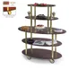 Lakeside 37212 Rounded Oval Dessert Cart w/ (5) Open Shelves, Laminate Finish 1 image