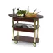 Lakeside 37307 Appetizer / Salad Cart w/ Rounded Oval Top and Rectangular Shelves 1 image