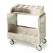 Lakeside 403 Tray & Flatware Cart w/ 10 Hole Flatware Bin and 120 Tray Capacity 1 image
