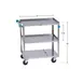 Lakeside 422 Stainless Steel 3 Shelf Utility Cart w/ 500 lbs Capacity 4 image