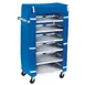 Lakeside 437 Stainless Steel Economy Tray Delivery Cart with w/ 6 Shelves & Cover 1 image