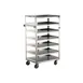 Lakeside 438 Stainless Steel Economy Tray Delivery Cart with w/ 7 Shelves 1 image