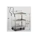 Lakeside 4411 Handler Stainless Steel 3 Shelf Medium Duty Utility Cart w/ 15-1/2" x 24" Shelf Size 4 image