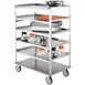 Lakeside 449 Stainless Steel 8-Shelf Open Tray Truck w/ 5-1/2" Clearance 1 image