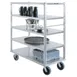 Lakeside 4565 Extreme Duty Aluminum Queen Mary Banquet Cart w/ 4 Shelves, 16-1/2" Spacing 1 image