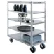 Lakeside 4567 Extreme Duty Aluminum Queen Mary Banquet Cart w/ 5 Shelves, 12" Spacing 1 image