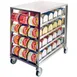 Lakeside 458 Aluminum Mobile Can Storage Rack w/ 72 #10 Cans Capacity and Stainless Steel Top 1 image