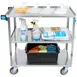 Lakeside 459 54" Handler™ 3-Shelf Stainless Steel Heavy Duty Utility Cart 4 image