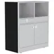 Lakeside 4608 Mobile Waitress Station, 48"W x 23"D x 55"H, Stainless Steel, Adjustable Shelves, Utility Drawers 3 image