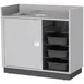 Lakeside 4610 Stainless Steel Mobile Bussing / Waitress Station, 49"W x 28"D x 46-1/4"H 1 image