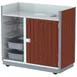 Lakeside 4612 Mobile Bussing Station, 49"W x 28"D x 46.25"H, Stainless Steel & Laminate Finish 4 image