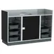 Lakeside 4618 Mobile Bussing Station, 70"W, Stainless Steel, Plastic Laminate Finish, 5" Swivel Wheels 1 image