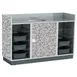 Lakeside 4618 Mobile Bussing Station, 70"W, Stainless Steel, Plastic Laminate Finish, 5" Swivel Wheels 3 image