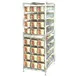 Lakeside 478 Stainless Steel Stationary Can Storage Rack w/ 144 #10 Cans Capacity and Stainless Steel Top  1 image
