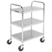 Lakeside 479 27" Stainless Steel 3-Shelf Utility Cart w/ 500 lb Capacity 1 image