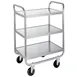 Lakeside 489 27" Stainless Steel 3-Shelf Utility Cart w/ 500 lb Capacity 1 image