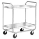 Lakeside 492 Stainless Steel 2-Shelf Tubular Utility Cart - 36" x 23" x 40-1/8" 1 image