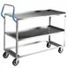 Lakeside 4958 55" Handler™ 2-Shelf Stainless Steel Tough Transport Utility Cart  1 image