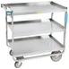 Lakeside 544 NSF Stainless Steel 3 Shelf Utility Cart - 700 lb. Capacity 1 image