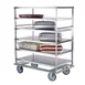 Lakeside 598 Stainless Steel Queen Mary Banquet Cart w/ 6 Shelves, All Shelf Edges Down 1 image