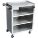 Lakeside 615 27" Stainless Steel 4 Shelf Bussing Cart w/ Enclosed Back & Sides 1 image