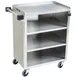 Lakeside 615 27" Stainless Steel 4 Shelf Bussing Cart w/ Enclosed Back & Sides 5 image