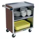 Lakeside 622 30" Stainless Steel 3 Shelf Bus Cart w/ Enclosed Back & Sides 1 image