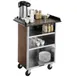 Lakeside 636 Beverage Service Cart w/ Stainless Steel Base & Interior, Laminated Top 1 image