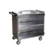 Lakeside 644 3 Shelves Stainless Steel Enclosed Bus Cart - 500 lbs. Capacity 1 image
