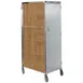 Lakeside 652 Stainless Steel 20 Tray Compact 1 Door Meal Delivery Cart w/ Vinyl Laminate Panels 1 image