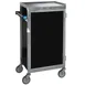 Lakeside 654 Stainless Steel 6 Tray Compact 1 Door Meal Delivery Cart w/ Vinyl Laminate Panels 1 image