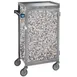Lakeside 654 Stainless Steel 6 Tray Compact 1 Door Meal Delivery Cart w/ Vinyl Laminate Panels 4 image