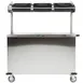 Lakeside 663 Solid Stainless Steel Breakfast / Snack Cart w/ Overhead Shelf with (3) Plastic Bins  3 image