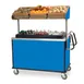 Lakeside 668 Solid Stainless Steel Breakfast / Snack Cart w/ Overhead Shelf & Ice Bin 1 image