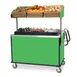 Lakeside 668 Solid Stainless Steel Breakfast / Snack Cart w/ Overhead Shelf & Ice Bin 4 image
