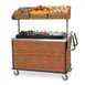 Lakeside 668 Solid Stainless Steel Breakfast / Snack Cart w/ Overhead Shelf & Ice Bin 6 image