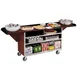 Lakeside 676 Stainless Steel Drop-Leaf Beverage Service Cart w/ 3 Shelves - 24" x 61 3/4" x 38 5/16" 1 image