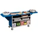 Lakeside 676 Stainless Steel Drop-Leaf Beverage Service Cart w/ 3 Shelves - 24" x 61 3/4" x 38 5/16" 3 image