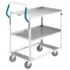 Lakeside 6820 39" 2 Shelves Stainless Steel Ergo-One® Utility Cart w/ 21" x 35" Shelf Size 1 image