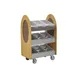 Lakeside 683 3-Shelf Display Merchandising Cart w/ Stainless Steel Adapter Bars 1 image