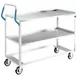 Lakeside 6830 53" 2 Shelves Stainless Steel Ergo-One® Utility Cart w/ 21" x 49" Shelf Size 1 image