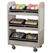 Lakeside 688 3-Shelf Merchandising Cart w/ Stainless Steel Adapter Bars - 41" x 23-3/4" x 59-1/2" 1 image