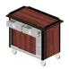 Lakeside 690-20 Food Cart w/ Stainless Steel Storage Compartment with Additional Shelf and Sliding Doors 3 image
