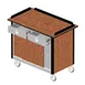 Lakeside 690-20 Food Cart w/ Stainless Steel Storage Compartment with Additional Shelf and Sliding Doors 4 image