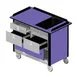 Lakeside 690-30 Food Cart w/ Drawers, Stainless Steel Storage Compartment with Sliding Doors 3 image