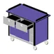 Lakeside 690-40 Food Cart w/ Drawers, Expanded Stainless Steel Storage Compartment 5 image