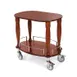 Lakeside Serving Cart w/ Oval Top and Shelf, Bordeaux Veneer Finish - 70030 1 image