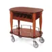 Lakeside 70036 Serving Cart w/ Oval Top and Shelf, 1 Cutlery Compartment 1 image
